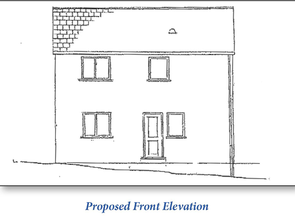 Lot: 61 - FREEHOLD LAND WITH PLANNING FOR DWELLING - Front Elevation